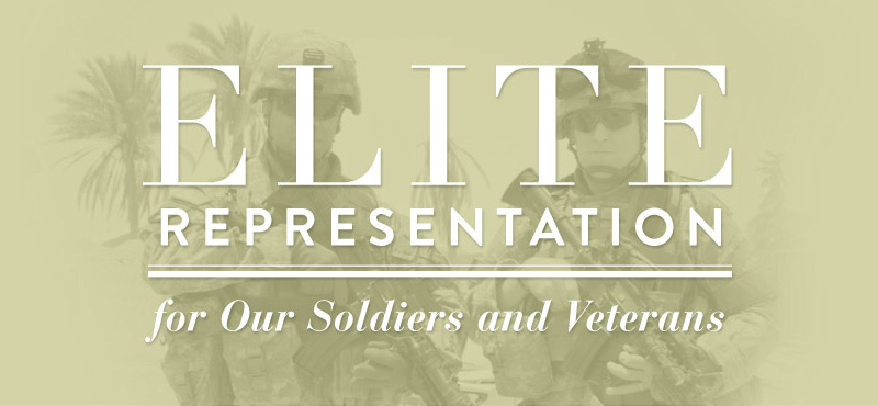 Elite Representation for our soldiers and veterans